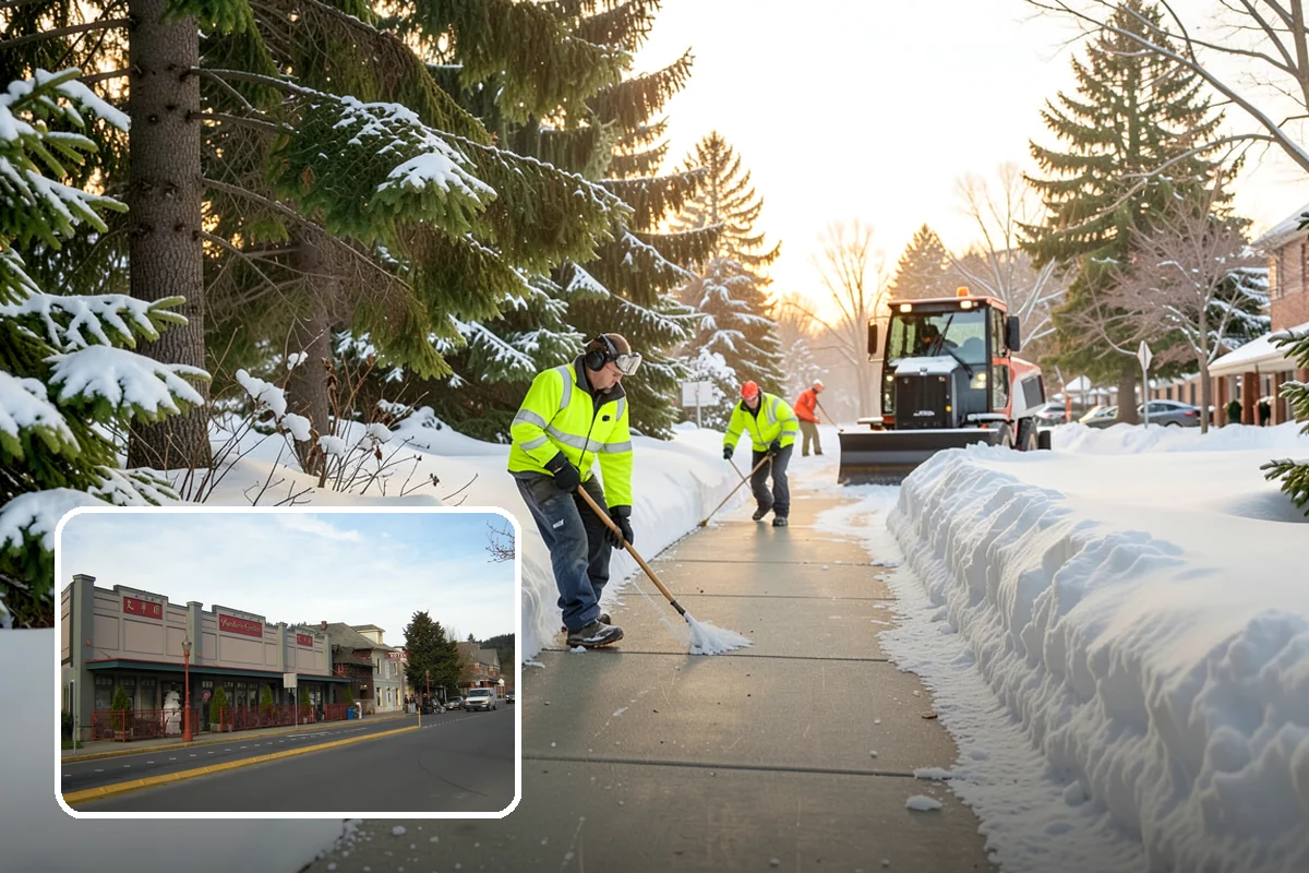 Walk-Behind Snow Blowing in Issaquah, King County, WA - Precise clearing of sidewalks and entries