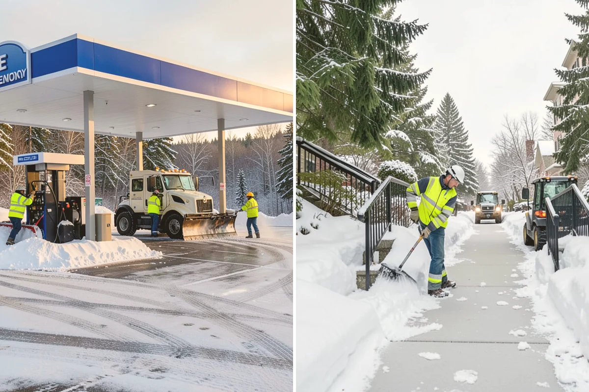 Walk-Behind Snow Blowing in Kent, King County, WA - Map pedestrian routes and priority entries