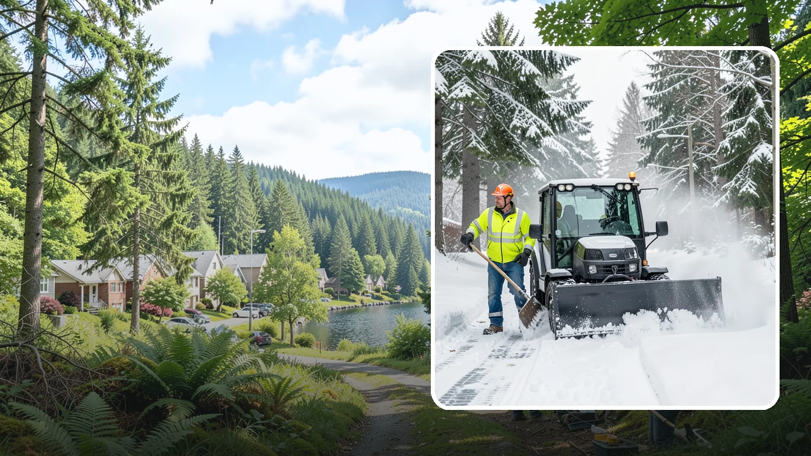Walk-Behind Snow Blowing in Lake Forest Park, King County, WA - Our walk-behind blowers handle sidewalks, entryways, and tight spaces where precision matters most.