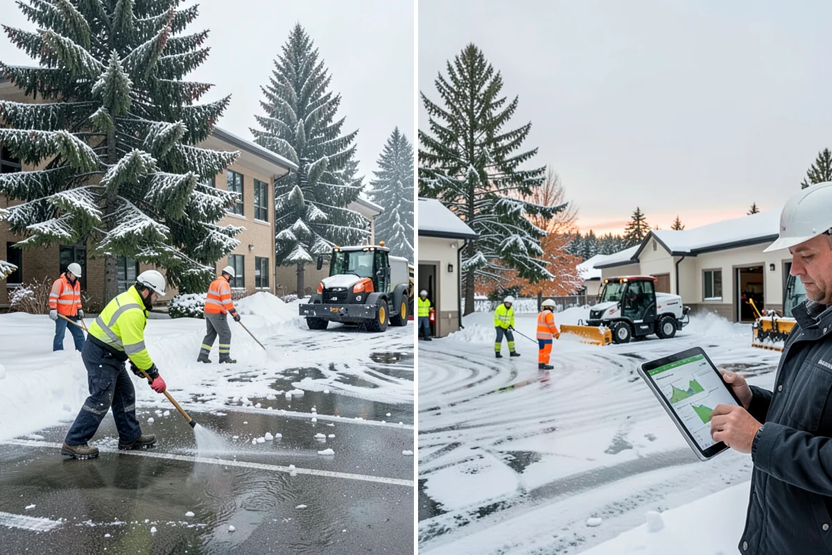 Walk-Behind Snow Blowing in Lake Forest Park, King County, WA - Map pedestrian routes and priority entries