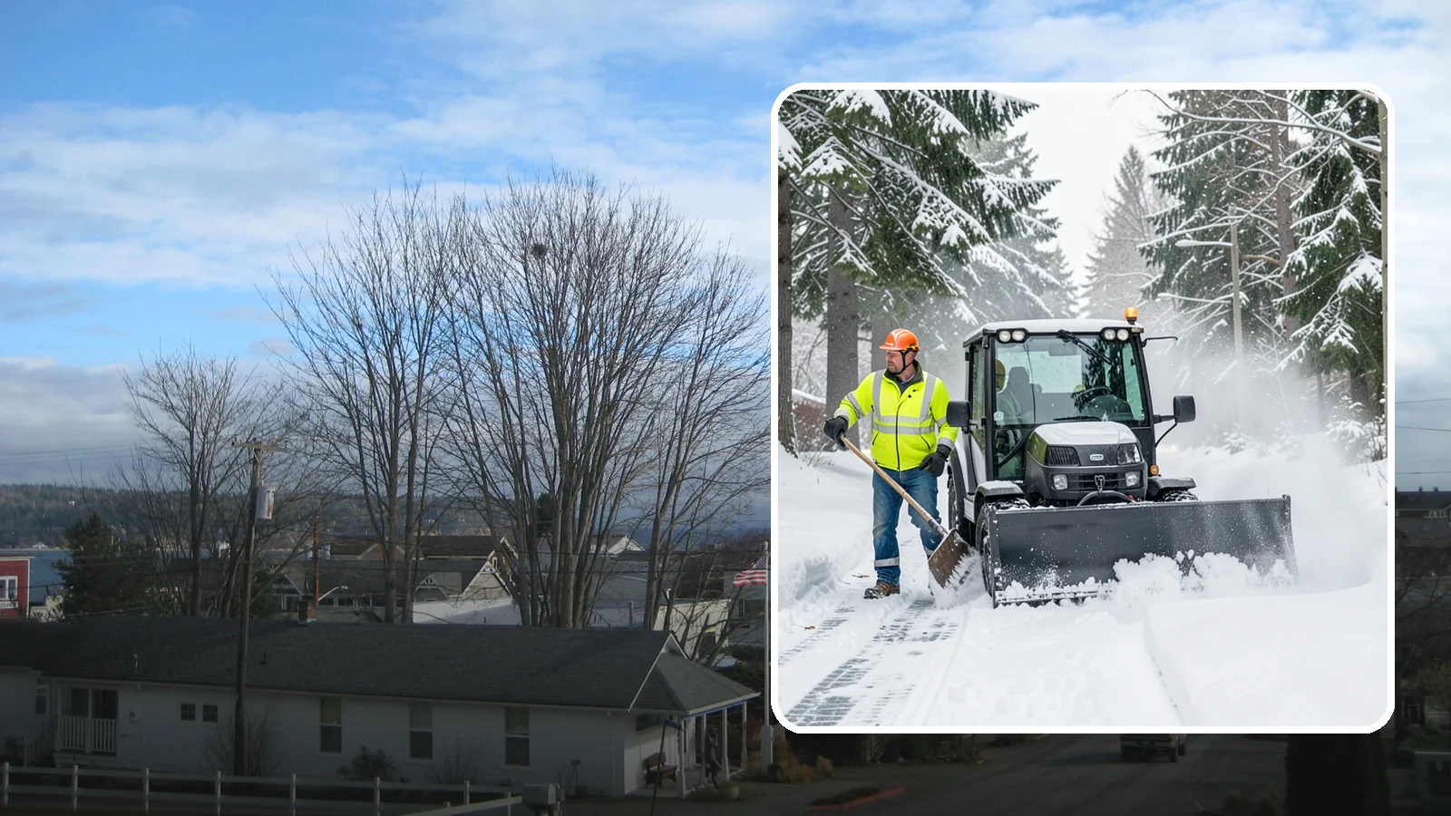 Walk-Behind Snow Blowing in Langley, Island County, WA - Our walk-behind blowers handle sidewalks, entryways, and tight spaces where precision matters most.