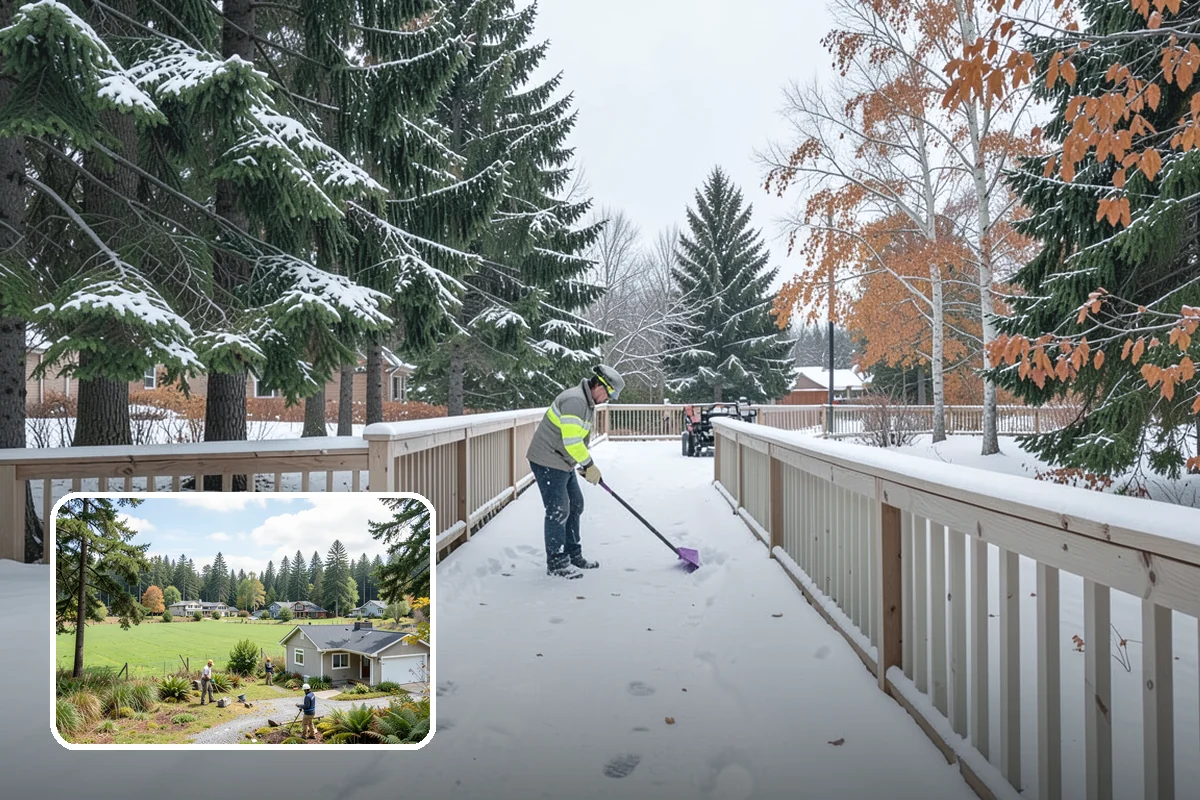 Walk-Behind Snow Blowing in Lyman, Skagit County, WA - Precise clearing of sidewalks and entries