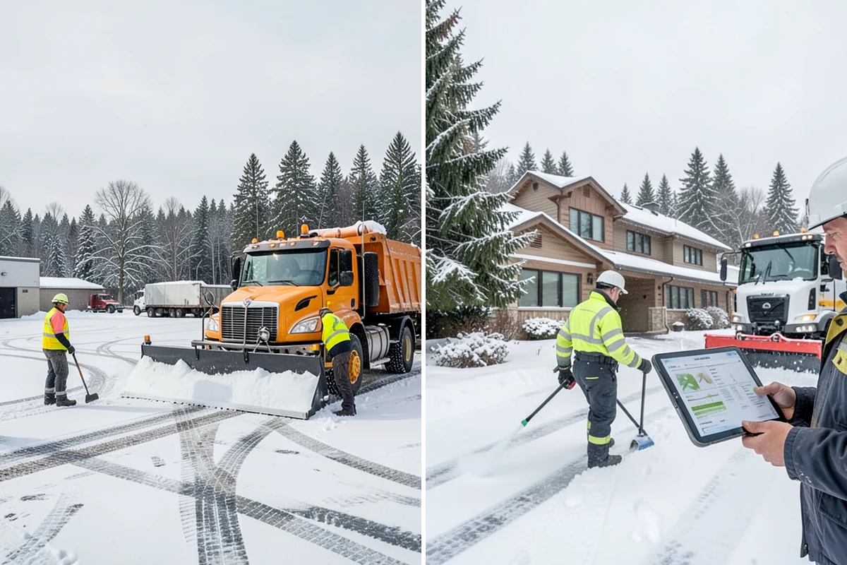 Walk-Behind Snow Blowing in Lyman, Skagit County, WA - Map pedestrian routes and priority entries