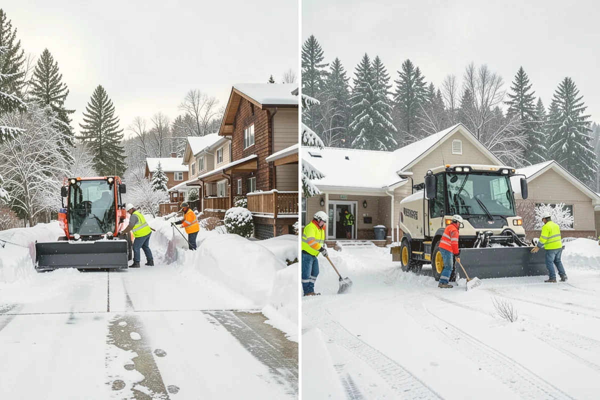 Walk-Behind Snow Blowing in Lynnwood, Snohomish County, WA - Map pedestrian routes and priority entries