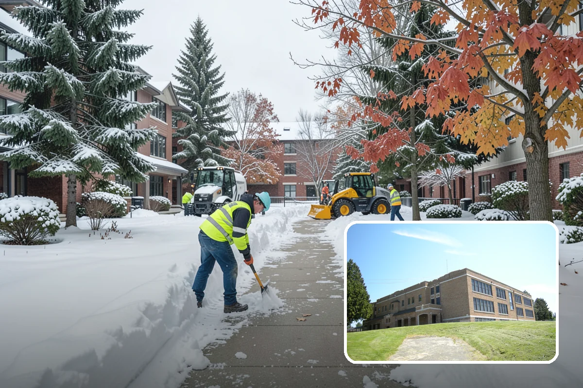 Walk-Behind Snow Blowing in Maple Valley, King County, WA - Precise clearing of sidewalks and entries