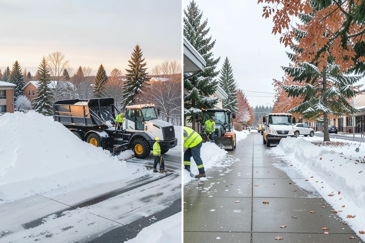 Walk-Behind Snow Blowing in Marysville, Snohomish County, WA - Map pedestrian routes and priority entries