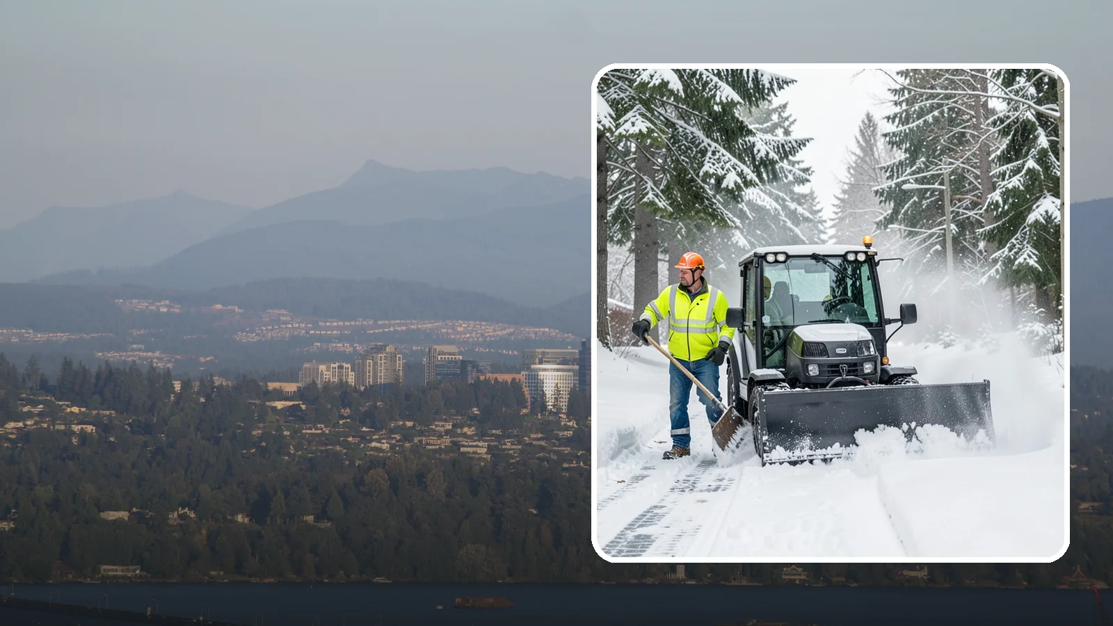 Walk-Behind Snow Blowing in Medina, King County, WA - Our walk-behind blowers handle sidewalks, entryways, and tight spaces where precision matters most.