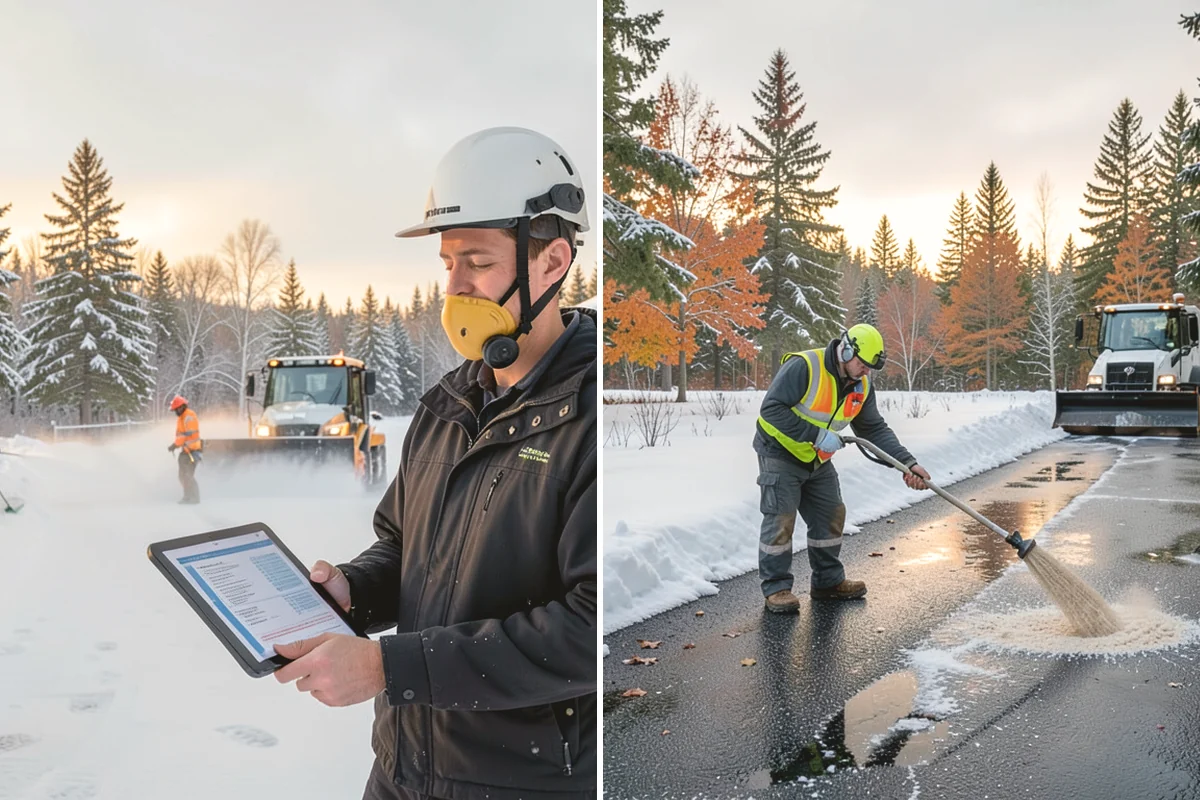 Walk-Behind Snow Blowing in Mercer Island, King County, WA - Map pedestrian routes and priority entries