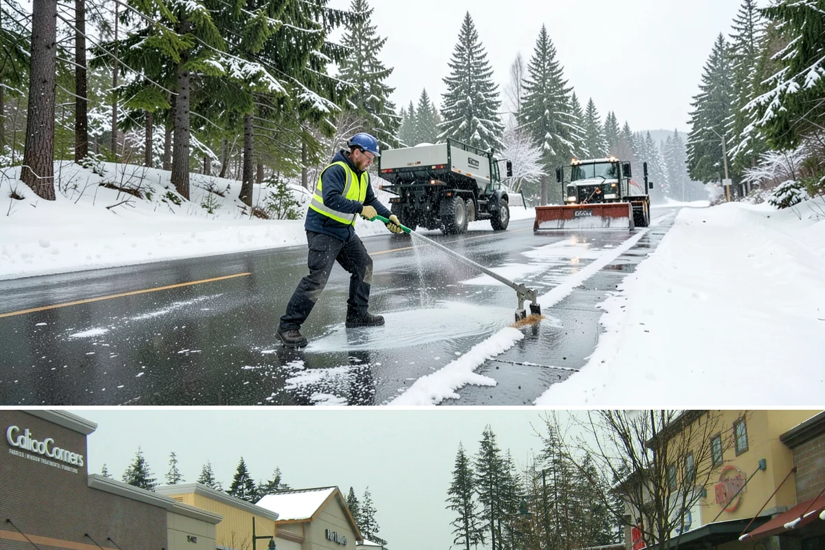 Walk-Behind Snow Blowing in Mill Creek, Snohomish County, WA - Walk-behind blowing is essential for pedestrian safety throughout the December-to-February snow window.