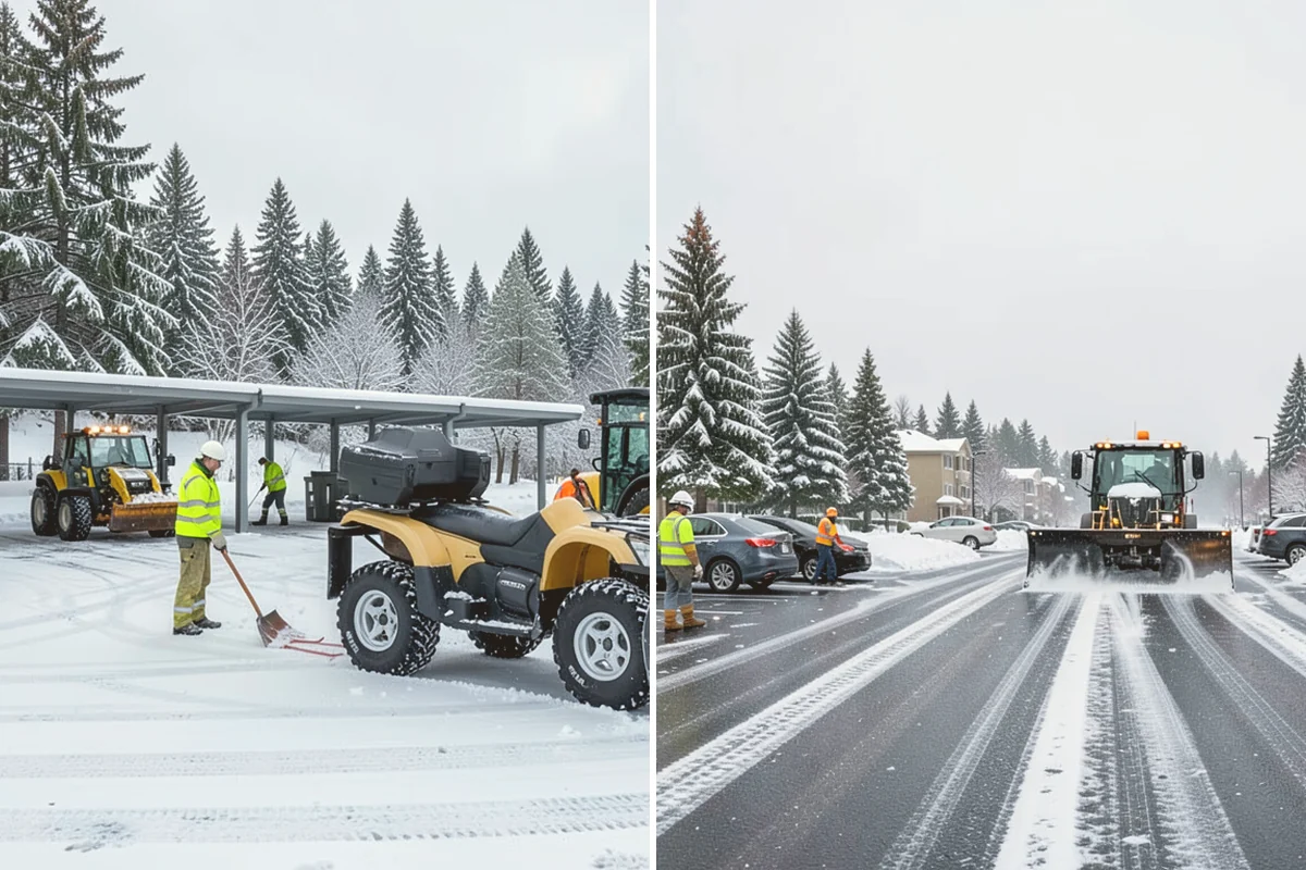 Walk-Behind Snow Blowing in Milton, King County, WA - Map pedestrian routes and priority entries