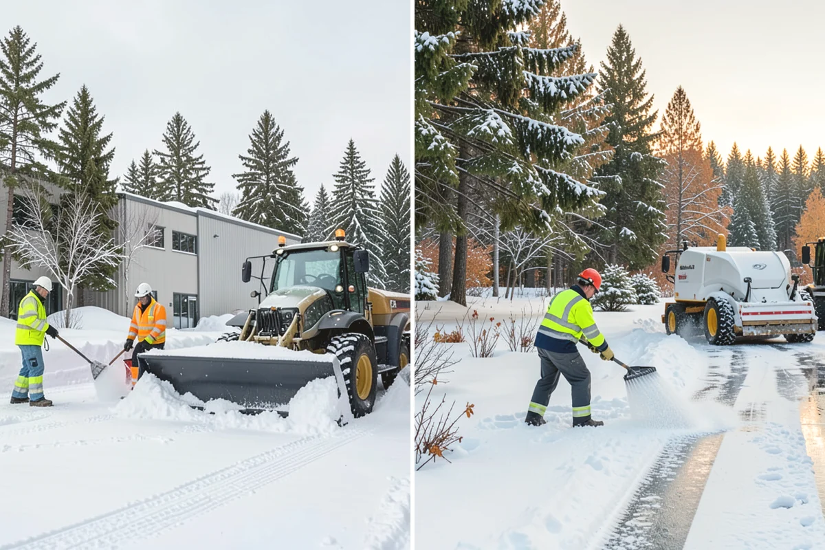 Walk-Behind Snow Blowing in Monroe, Snohomish County, WA - Map pedestrian routes and priority entries