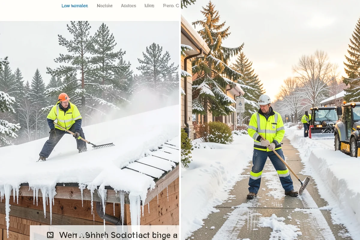 Walk-Behind Snow Blowing in Mountlake Terrace, Snohomish County, WA - Map pedestrian routes and priority entries