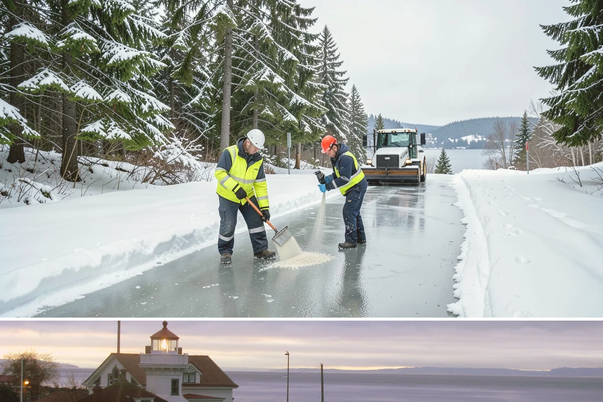 Walk-Behind Snow Blowing in Mukilteo, Snohomish County, WA - Walk-behind blowing is essential for pedestrian safety throughout the December-to-February snow window.