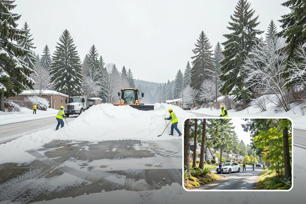 Walk-Behind Snow Blowing in Normandy Park, King County, WA - Precise clearing of sidewalks and entries
