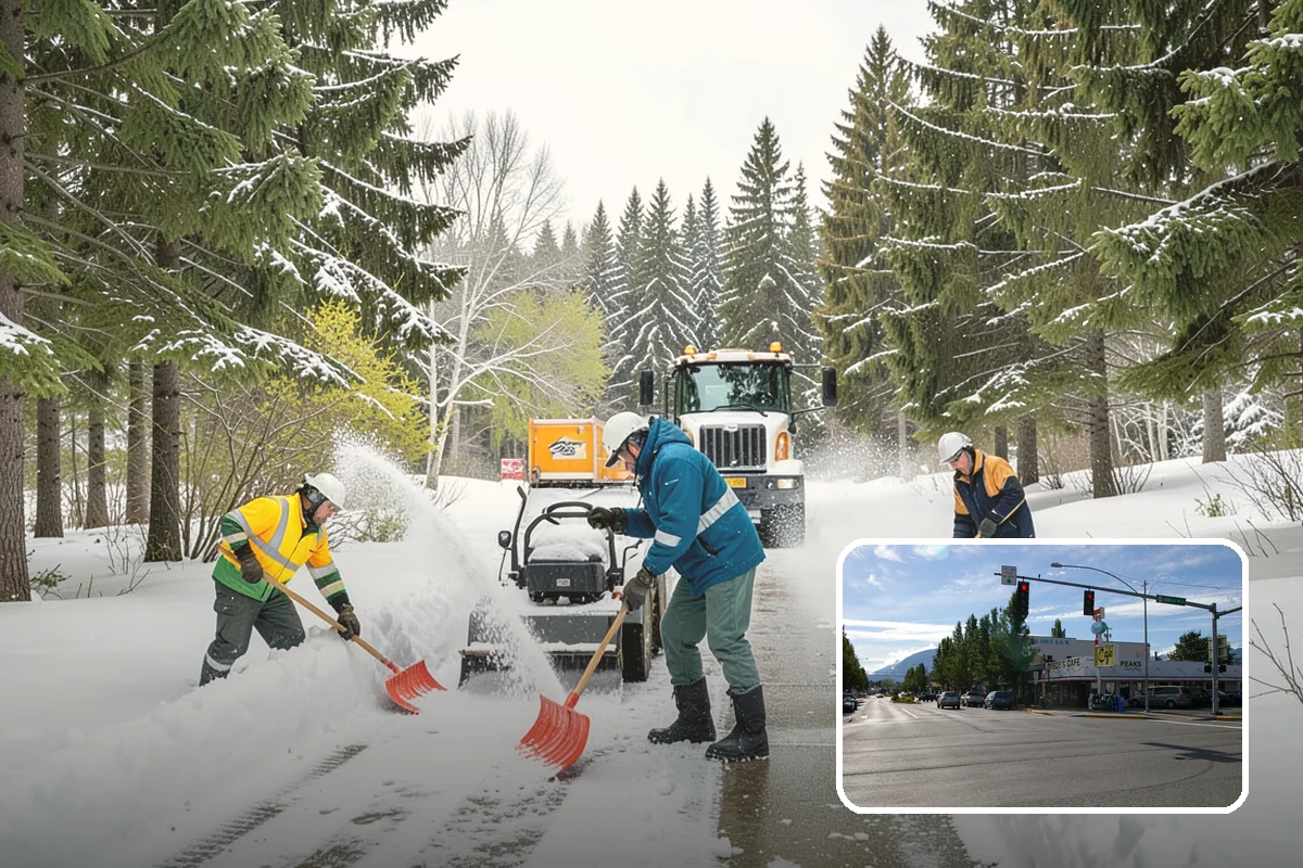 Walk-Behind Snow Blowing in North Bend, King County, WA - Precise clearing of sidewalks and entries
