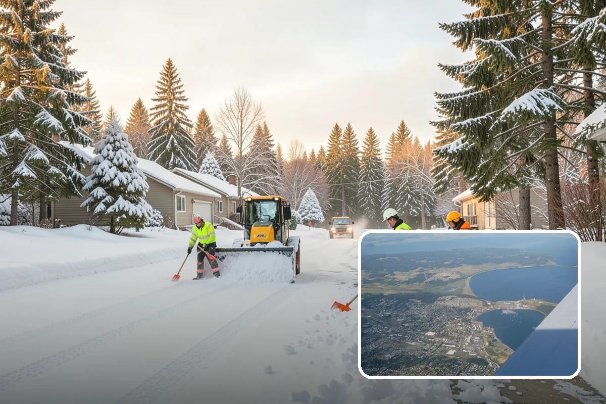 Walk-Behind Snow Blowing in Oak Harbor, Island County, WA - Precise clearing of sidewalks and entries