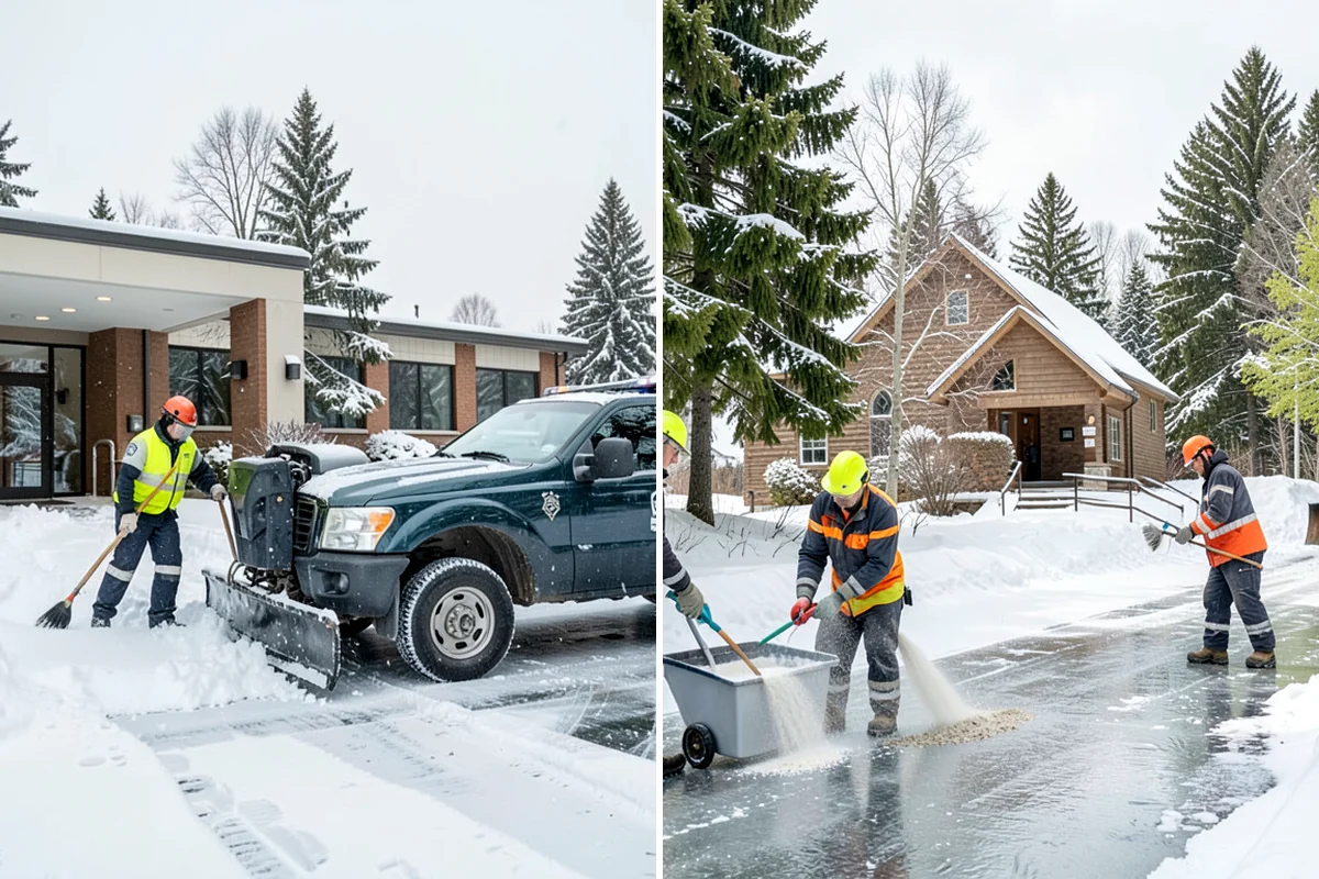 Walk-Behind Snow Blowing in Pacific, King County, WA - Map pedestrian routes and priority entries