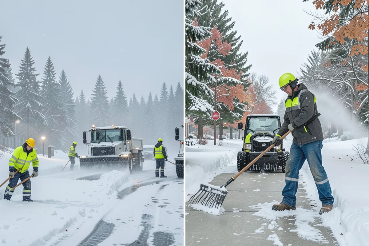 Walk-Behind Snow Blowing in Renton, King County, WA - Map pedestrian routes and priority entries
