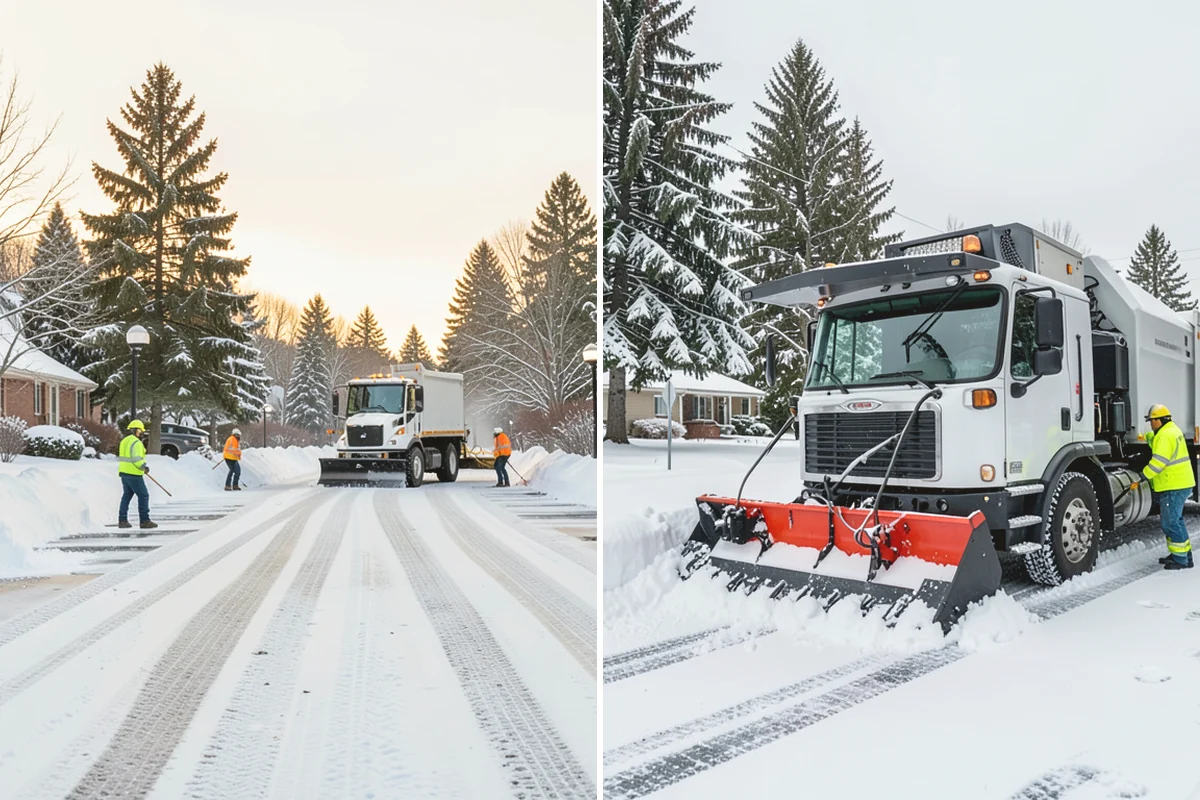 Walk-Behind Snow Blowing in Ruston, Pierce County, WA - Map pedestrian routes and priority entries