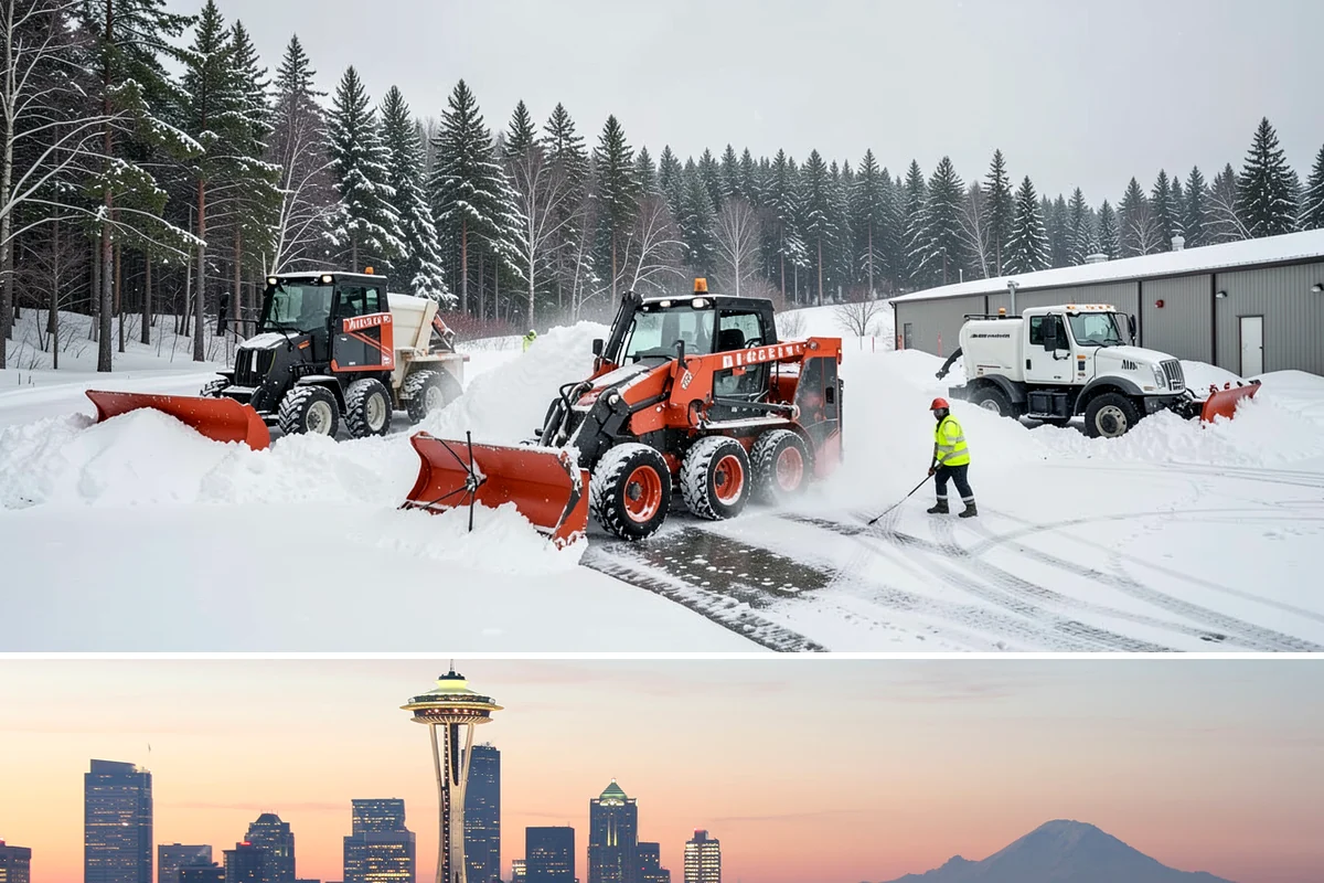 Walk-Behind Snow Blowing in Seattle, King County, WA - Walk-behind blowing is essential for pedestrian safety throughout the December-to-February snow window.