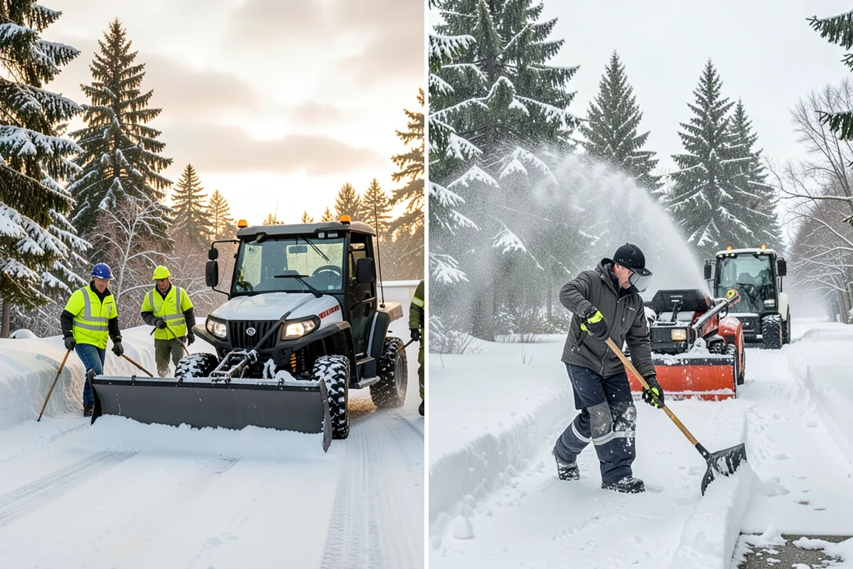 Walk-Behind Snow Blowing in Shoreline, King County, WA - Map pedestrian routes and priority entries