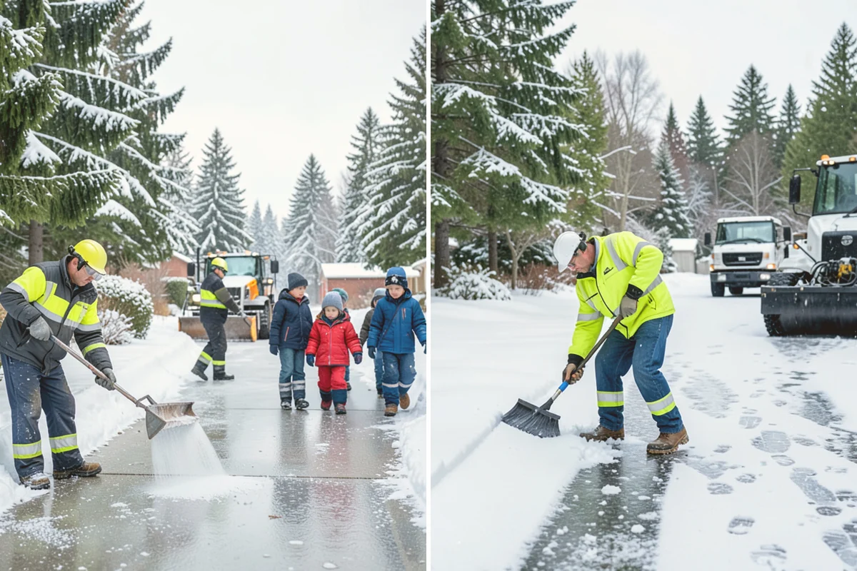 Walk-Behind Snow Blowing in Snohomish, Snohomish County, WA - Map pedestrian routes and priority entries