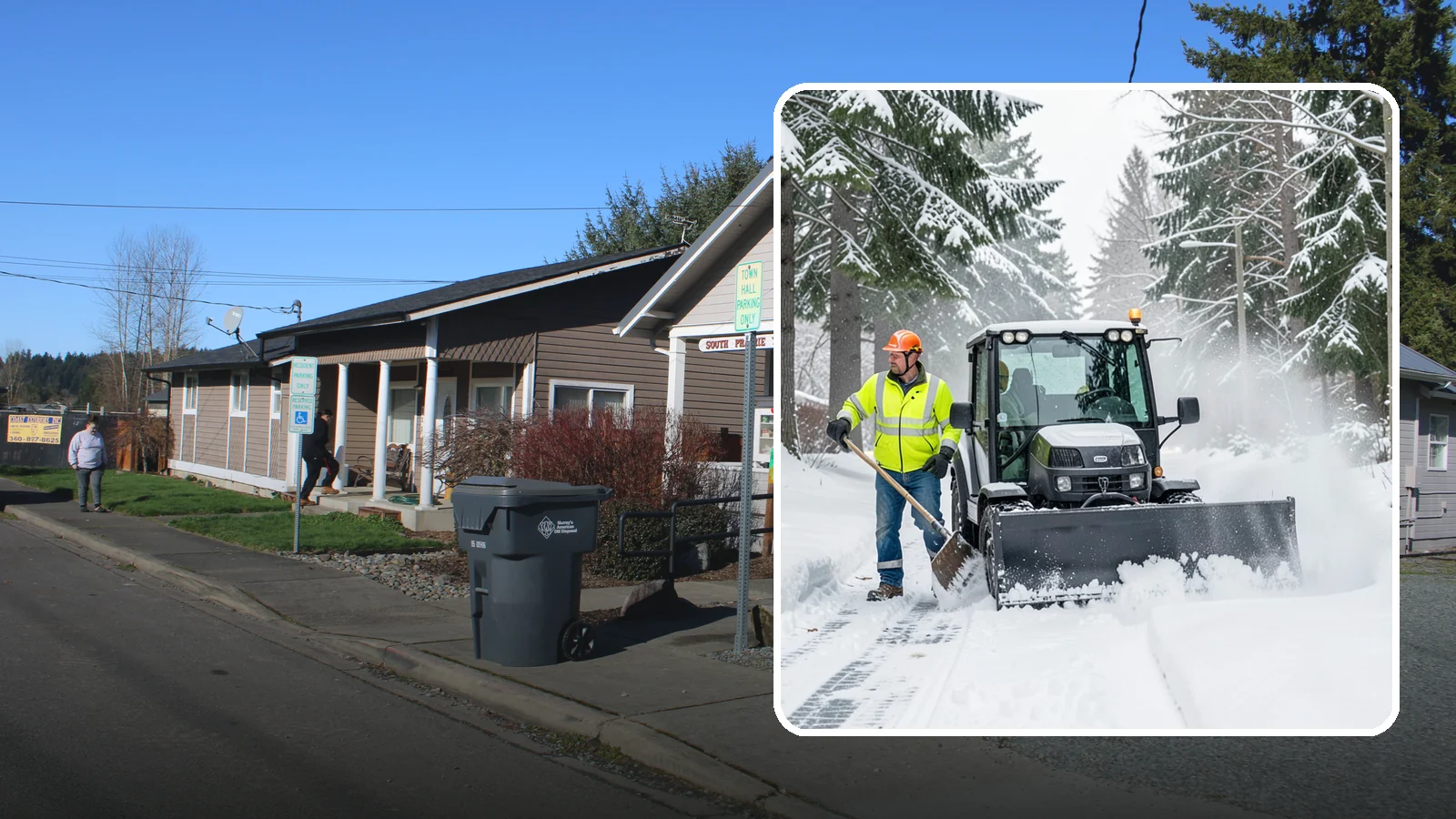 Walk-Behind Snow Blowing in South Prairie, Pierce County, WA - Our walk-behind blowers handle sidewalks, entryways, and tight spaces where precision matters most.