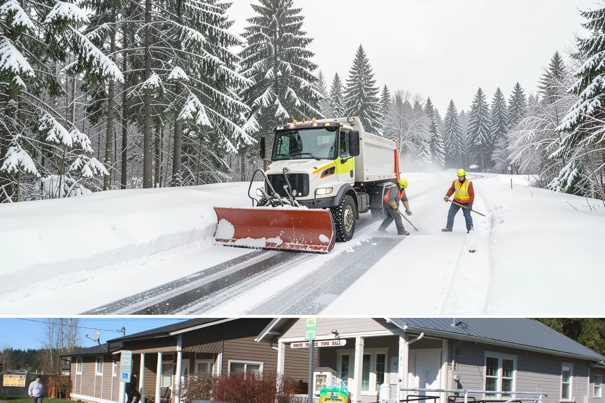 Walk-Behind Snow Blowing in South Prairie, Pierce County, WA - Walk-behind blowing is essential for pedestrian safety throughout the December-to-February snow window.