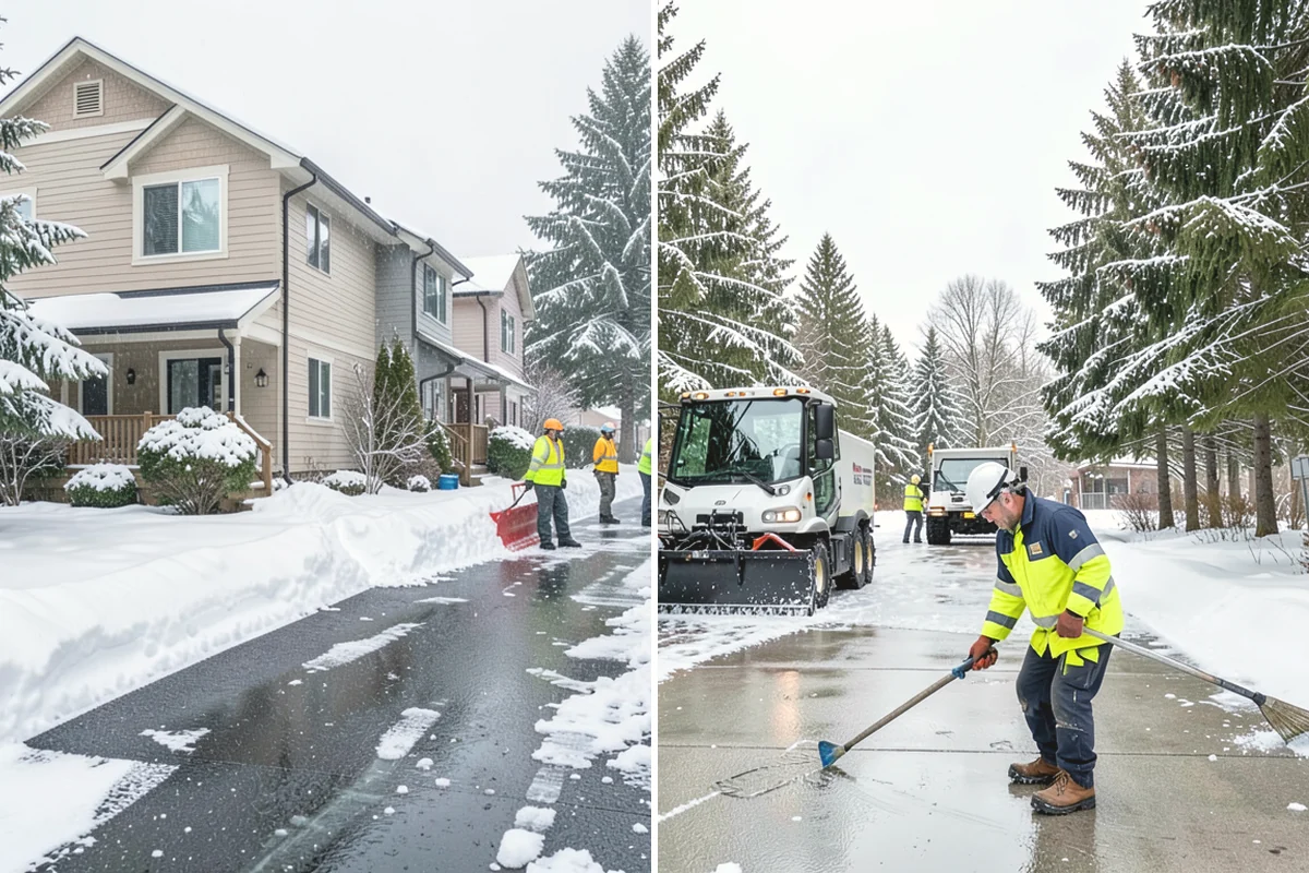 Walk-Behind Snow Blowing in Tacoma, Pierce County, WA - Map pedestrian routes and priority entries