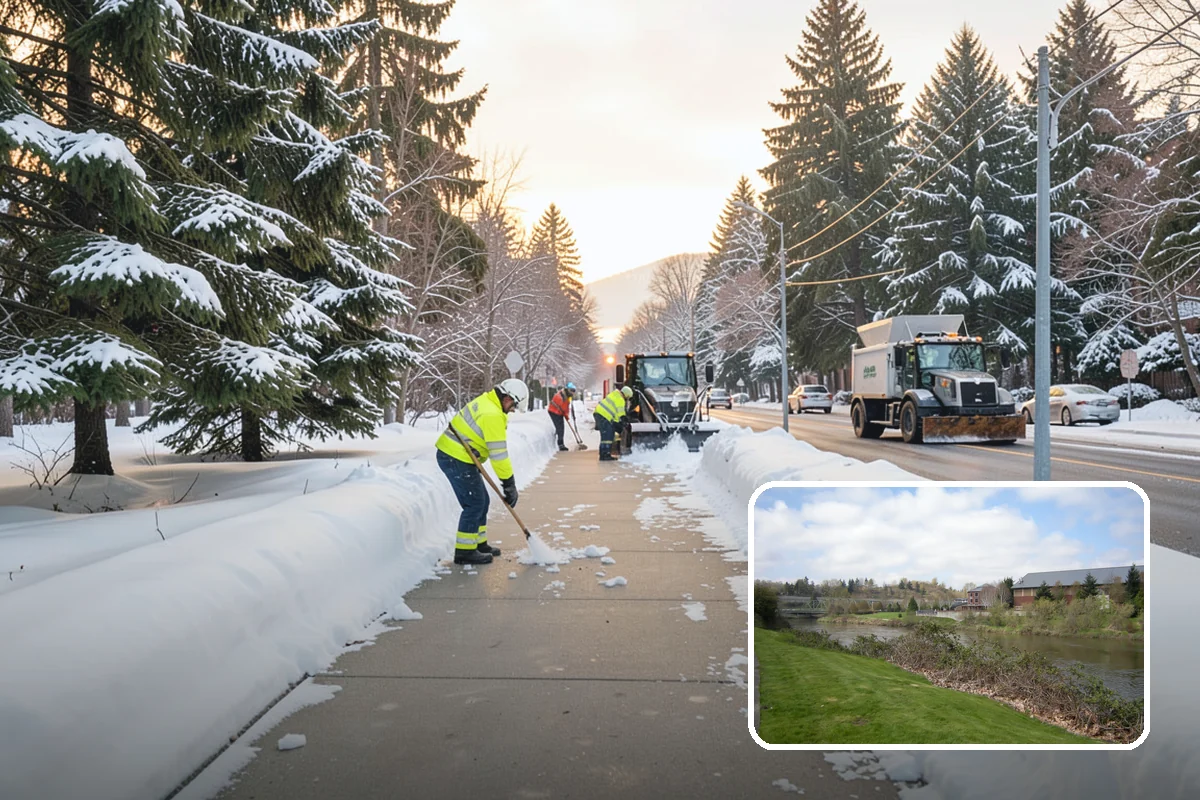 Walk-Behind Snow Blowing in Tukwila, King County, WA - Precise clearing of sidewalks and entries