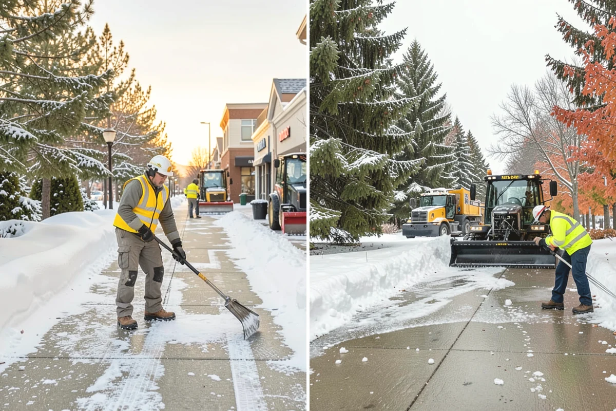 Walk-Behind Snow Blowing in Tukwila, King County, WA - Map pedestrian routes and priority entries