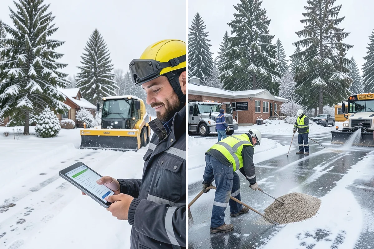 Walk-Behind Snow Blowing in Wilkeson, Pierce County, WA - Map pedestrian routes and priority entries