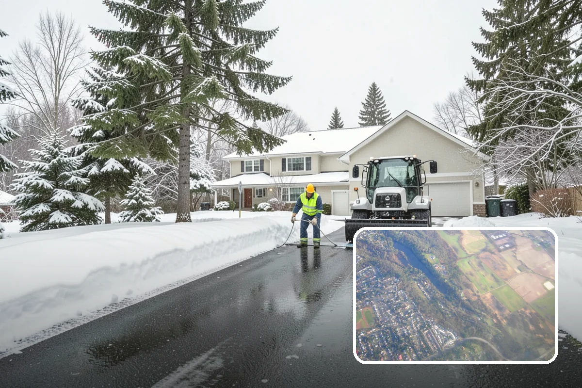 Walkway Deicing in Algona, King County, WA - Removes the slick film on the highest-traffic routes