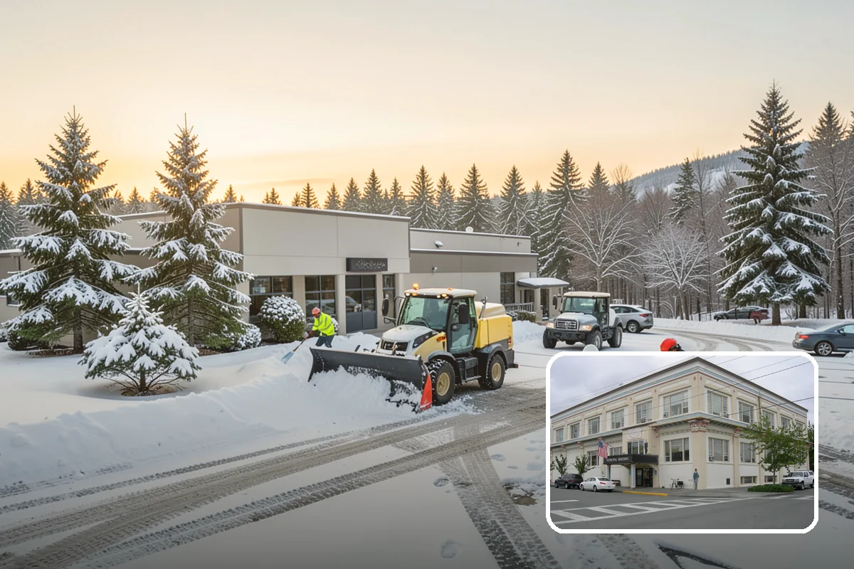 Walkway Deicing in Anacortes, Skagit County, WA - Removes the slick film on the highest-traffic routes