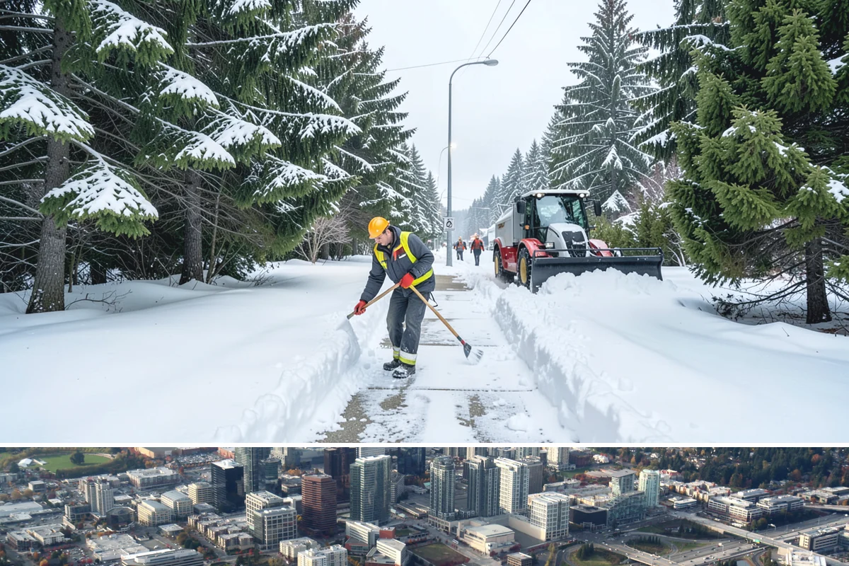 Walkway Deicing in Bellevue, King County, WA - Deice walkways at the first sign of refreeze each morning through the lowland cold season, generally December into February.