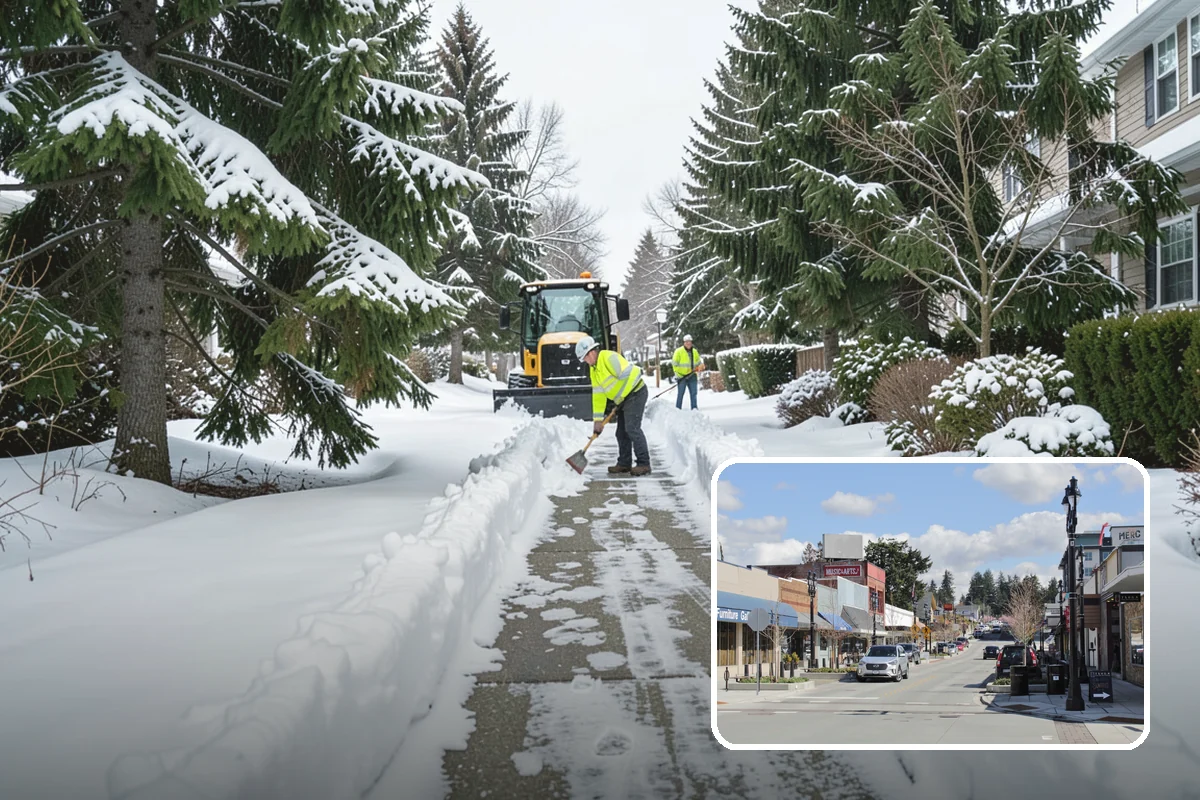 Walkway Deicing in Bothell, King County, WA - Removes the slick film on the highest-traffic routes