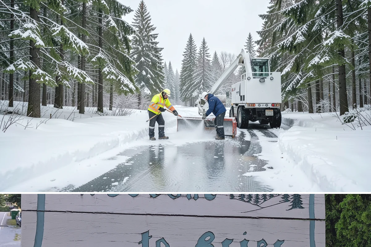 Walkway Deicing in Brier, Snohomish County, WA - Deice walkways at the first sign of refreeze each morning through the lowland cold season, generally December into February.