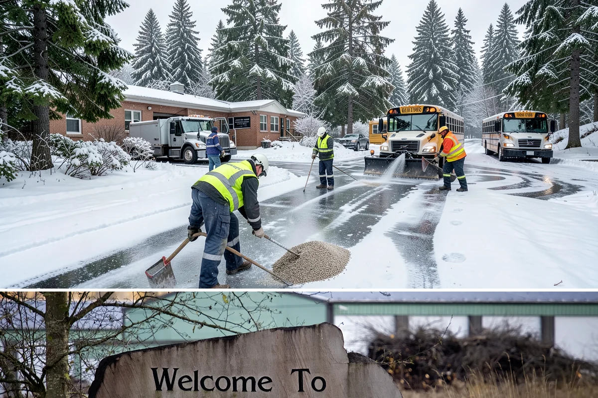Walkway Deicing in Buckley, Pierce County, WA - Deice walkways at the first sign of refreeze each morning through the lowland cold season, generally December into February.