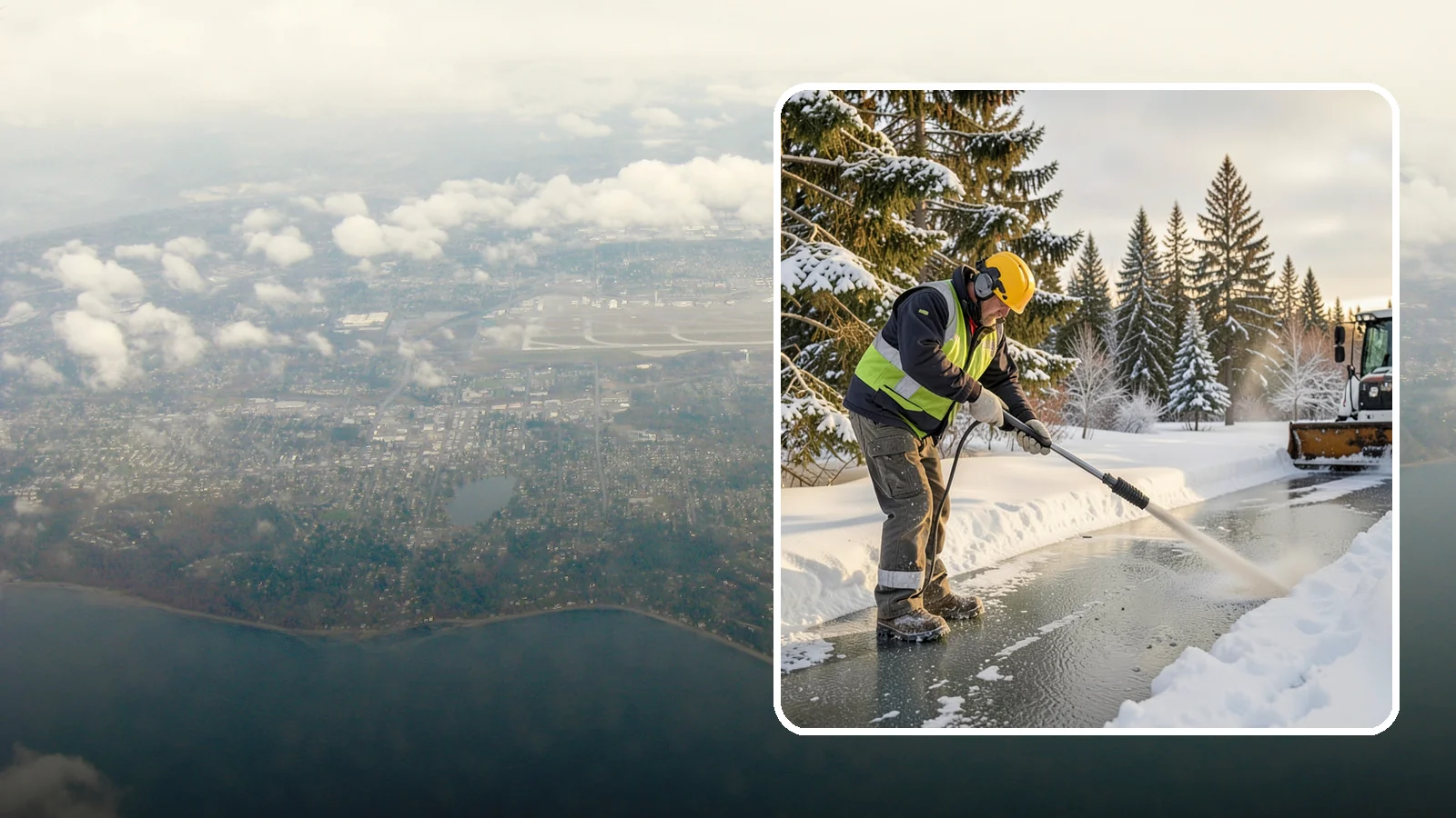 Walkway Deicing in Burien, King County, WA - Deicing of walkways and paths to eliminate the slick film that forms on the routes people use most.