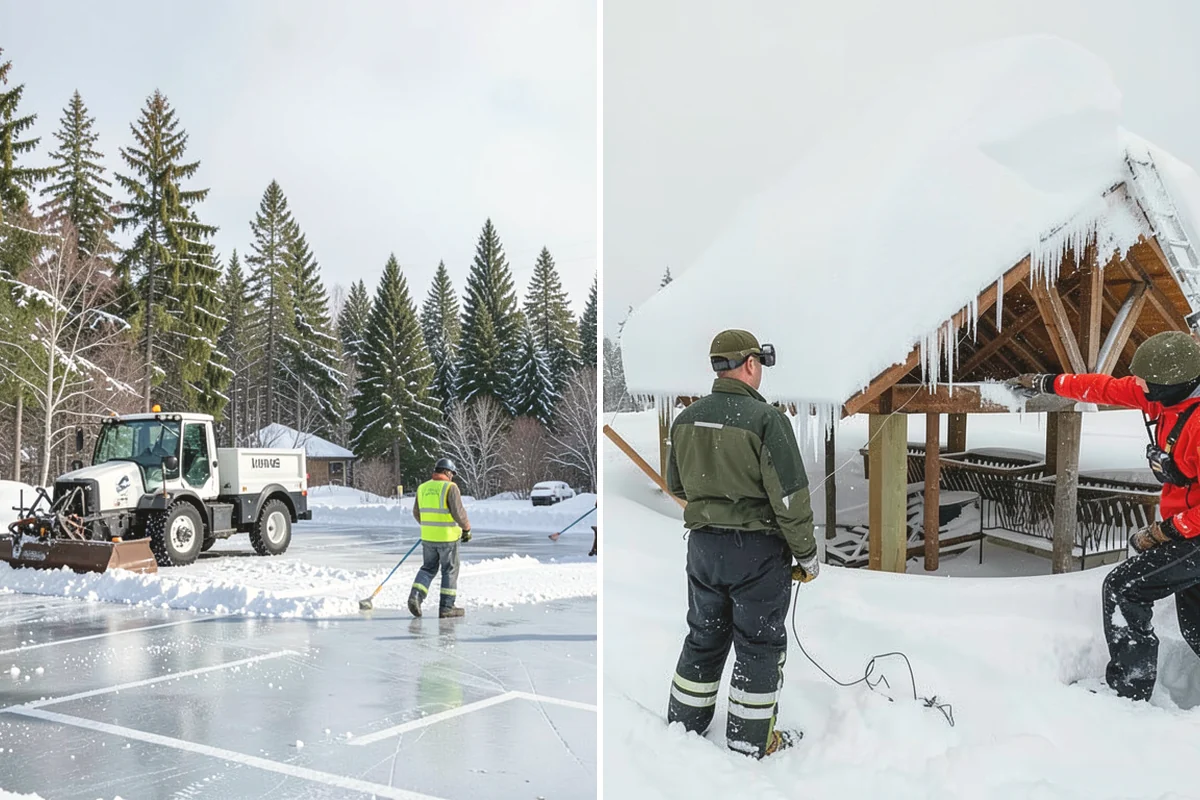 Walkway Deicing in Burien, King County, WA - Walk the route and note shaded, refreeze-prone sections