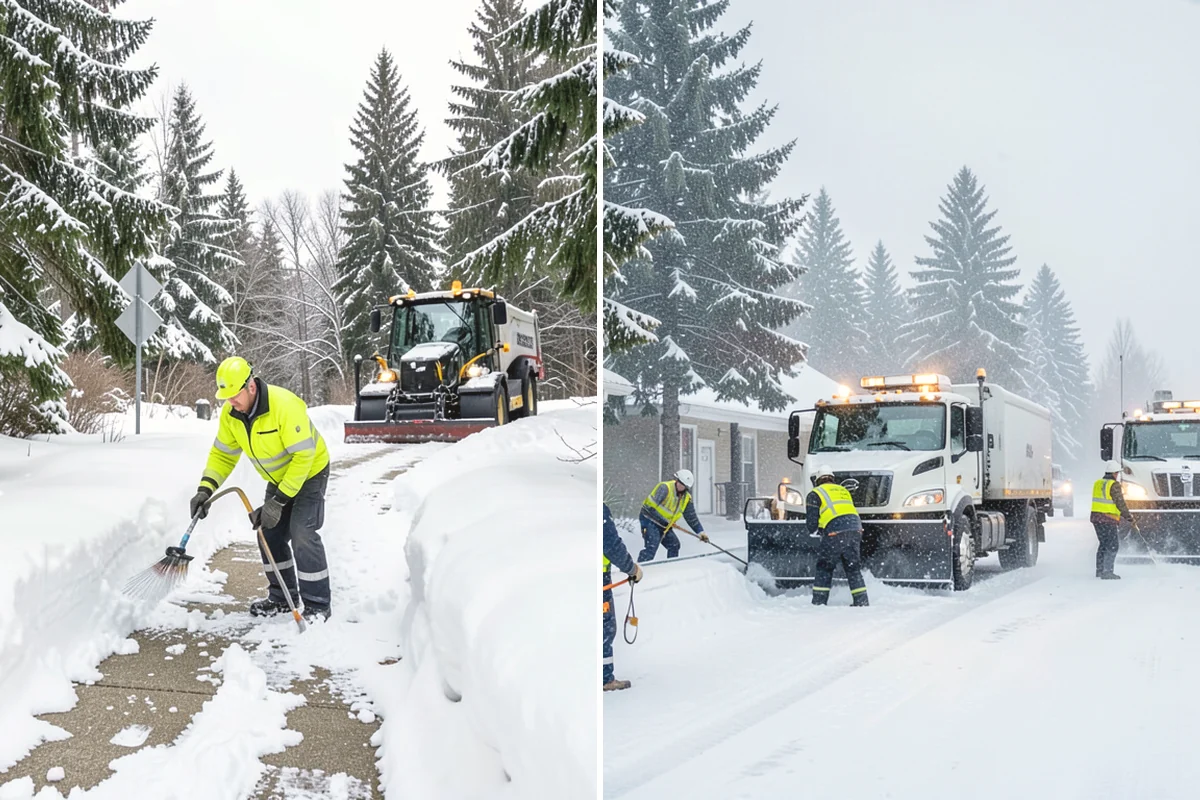 Walkway Deicing in Burlington, Skagit County, WA - Walk the route and note shaded, refreeze-prone sections