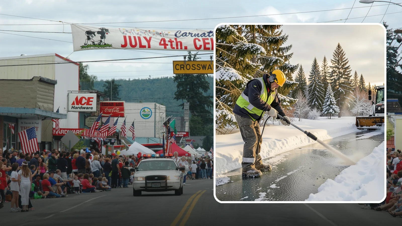 Walkway Deicing in Carnation, King County, WA - Deicing of walkways and paths to eliminate the slick film that forms on the routes people use most.