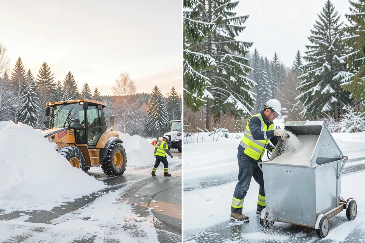 Walkway Deicing in Carnation, King County, WA - Walk the route and note shaded, refreeze-prone sections