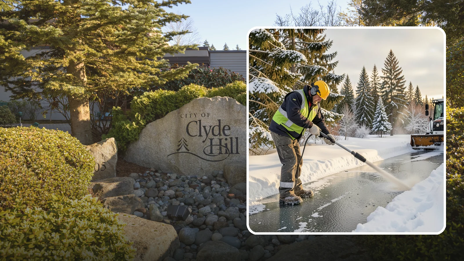 Walkway Deicing in Clyde Hill, King County, WA - Deicing of walkways and paths to eliminate the slick film that forms on the routes people use most.