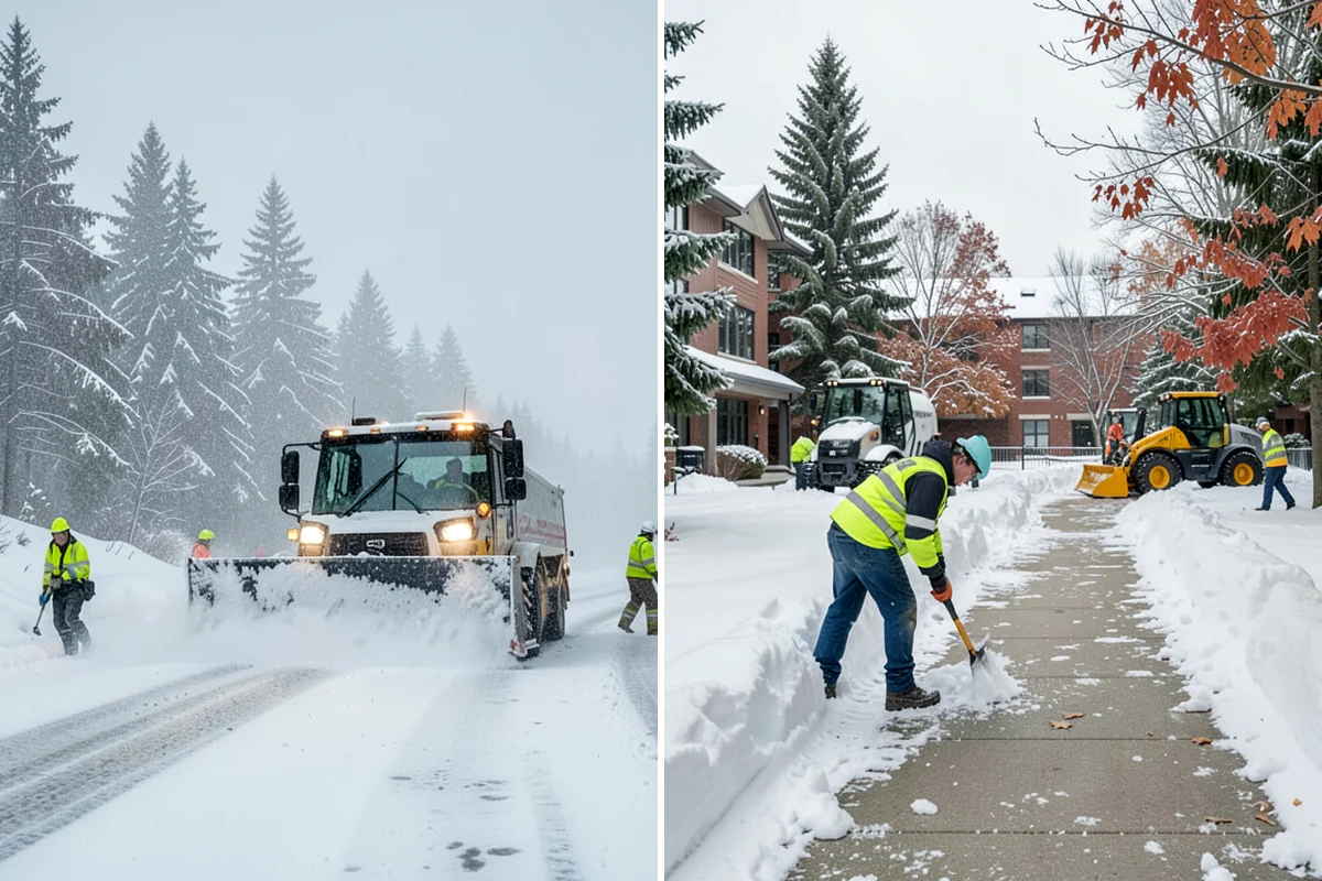 Walkway Deicing in Clyde Hill, King County, WA - Walk the route and note shaded, refreeze-prone sections