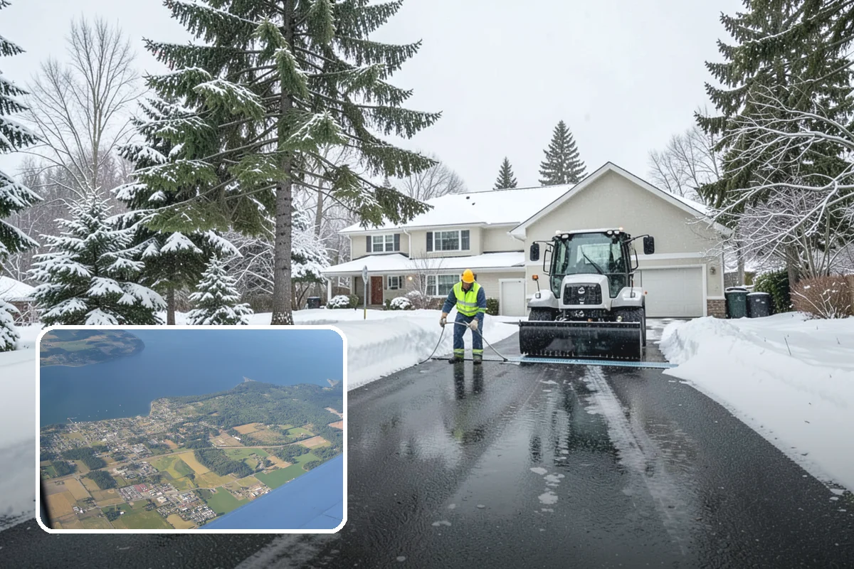 Walkway Deicing in Coupeville, Island County, WA - Removes the slick film on the highest-traffic routes