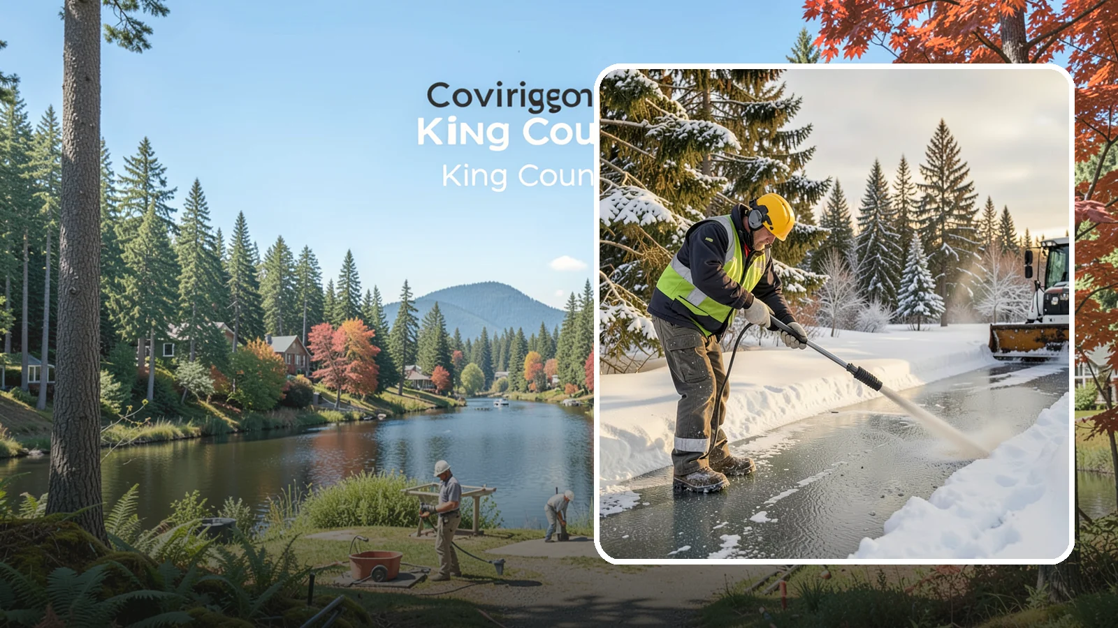 Walkway Deicing in Covington, King County, WA - Deicing of walkways and paths to eliminate the slick film that forms on the routes people use most.