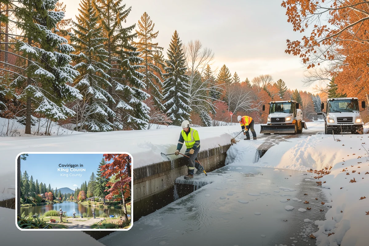 Walkway Deicing in Covington, King County, WA - Removes the slick film on the highest-traffic routes