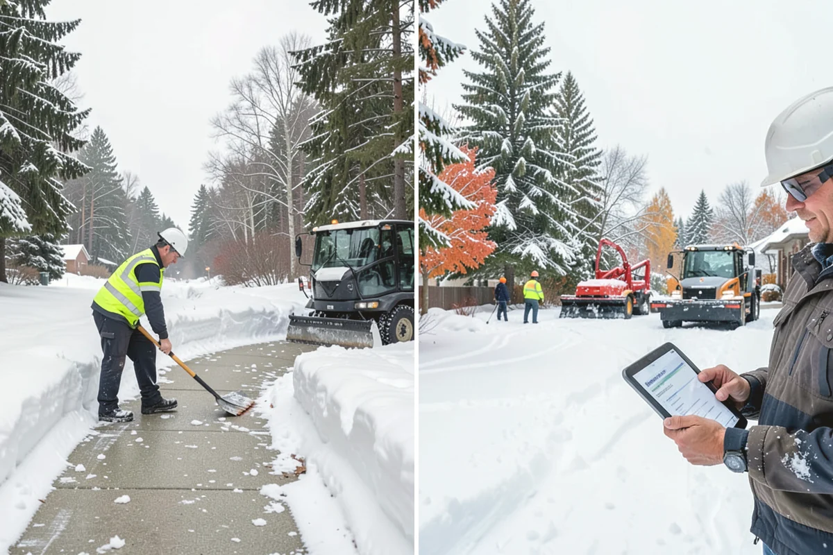 Walkway Deicing in Covington, King County, WA - Walk the route and note shaded, refreeze-prone sections