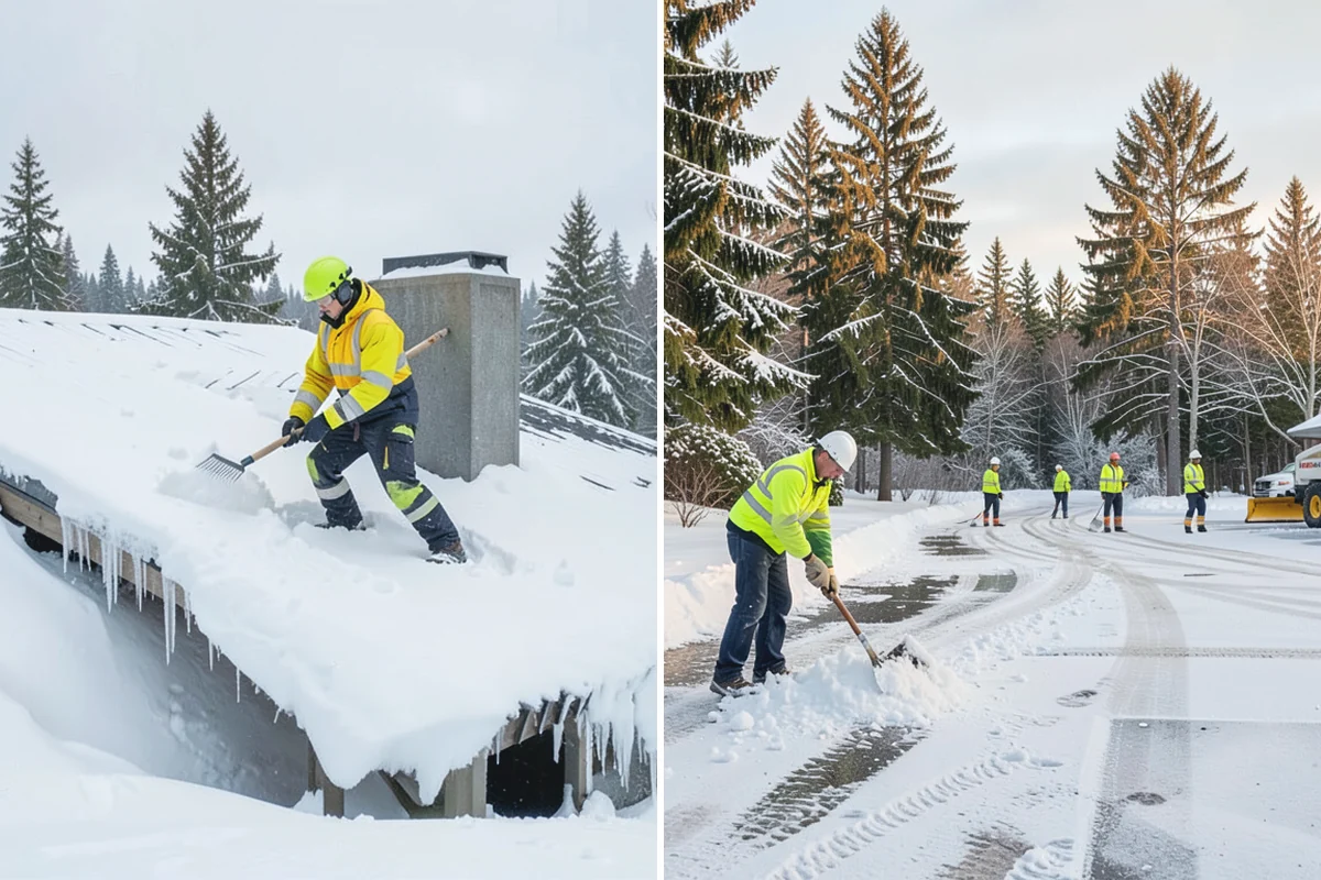 Walkway Deicing in Darrington, Snohomish County, WA - Walk the route and note shaded, refreeze-prone sections